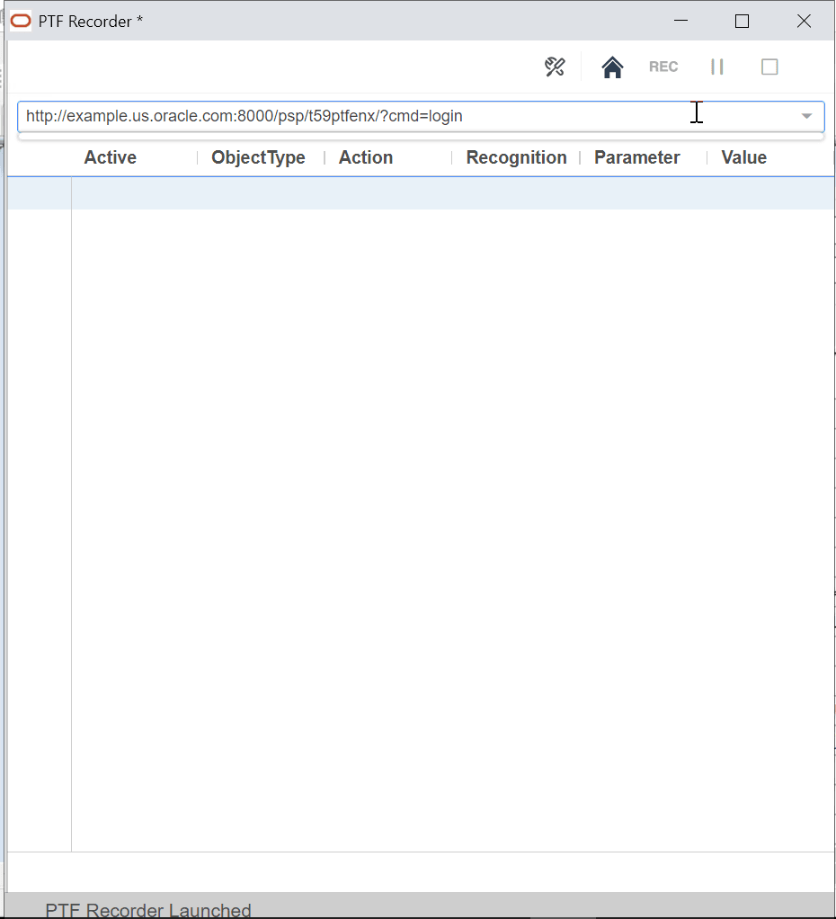 Test Recorder Toolbar in Chrome
