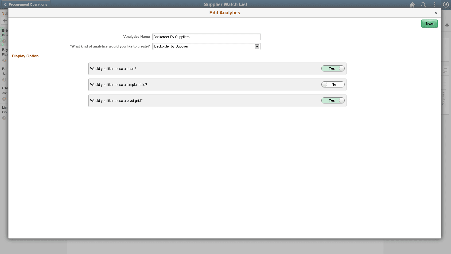 Edit Analytics Step1