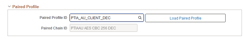 Administer Encryption Profile page - Existing Profile, 3 of 3