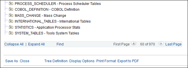 Query Access Manager page with tree details, 2 of 2