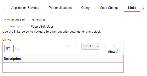 Permission Lists - Links page
