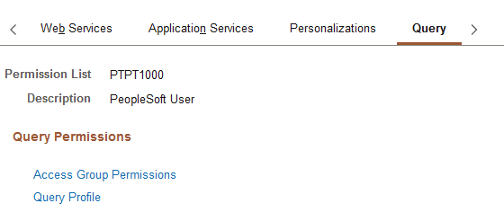 Permission Lists - Query page