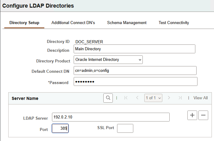 Configure LDAP Directories - Directory Setup