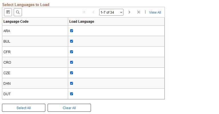 Load Application Server Cache page (2 of 2)