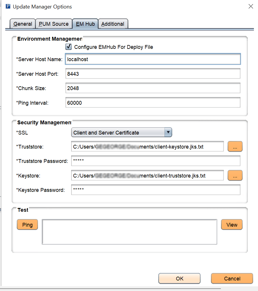Change Assistant- EM Hub Options page