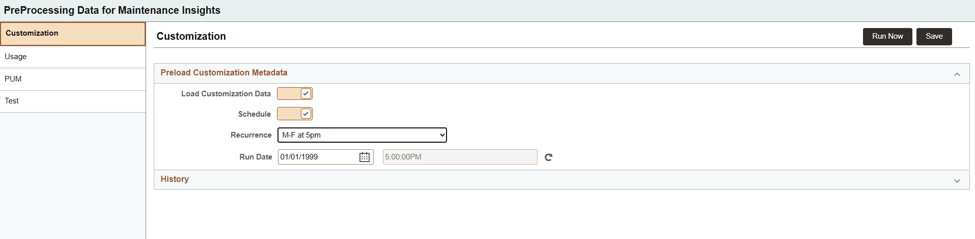 Loading Customization Metadata for LCM Insights