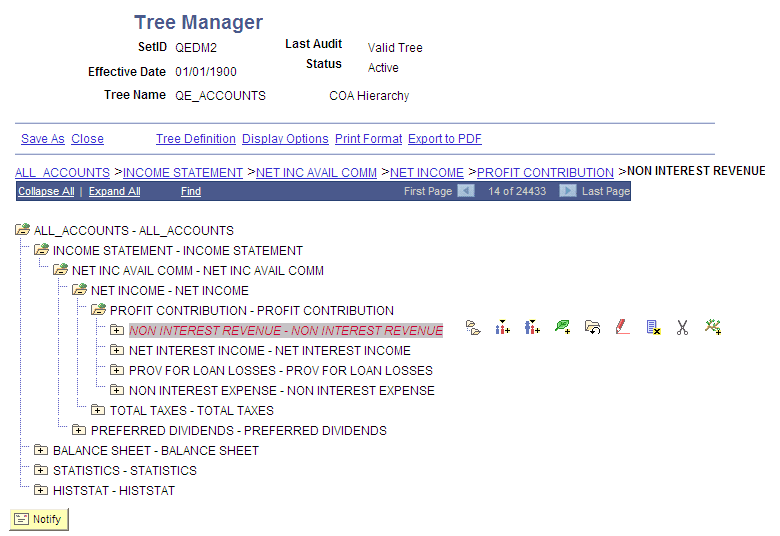Line counter that provides number of rows currently displayed