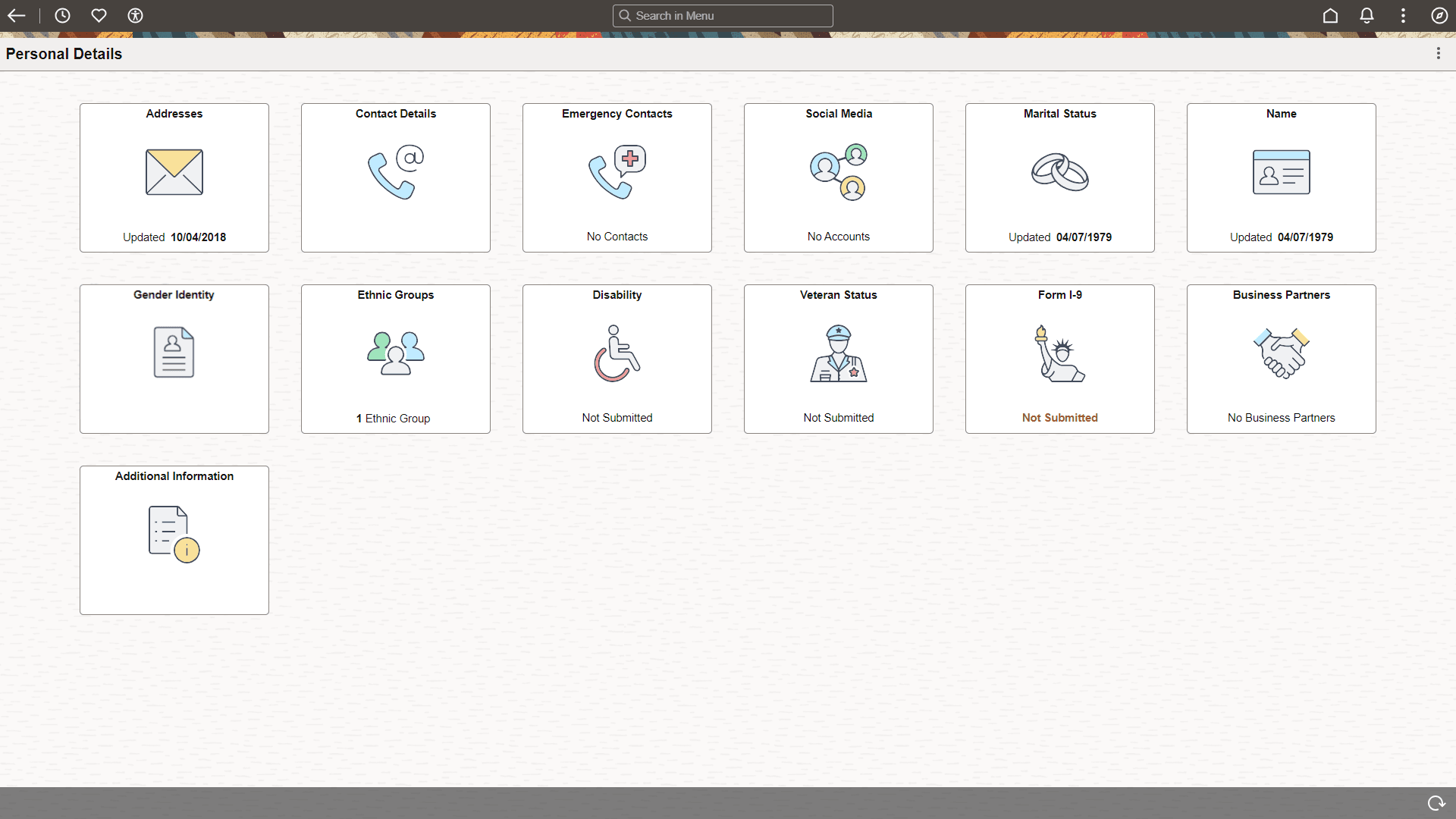 Example of a fluid standard dashboard