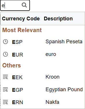 Smart prompt values separated under Most Relevant and Others sections