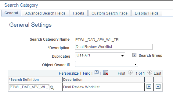 Search Category - page