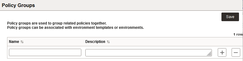 Policy Group page