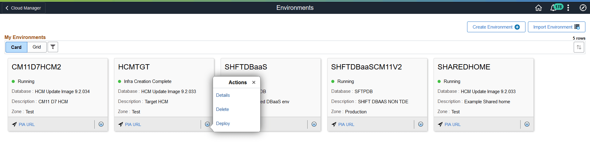 Deploy after Infra structure creation