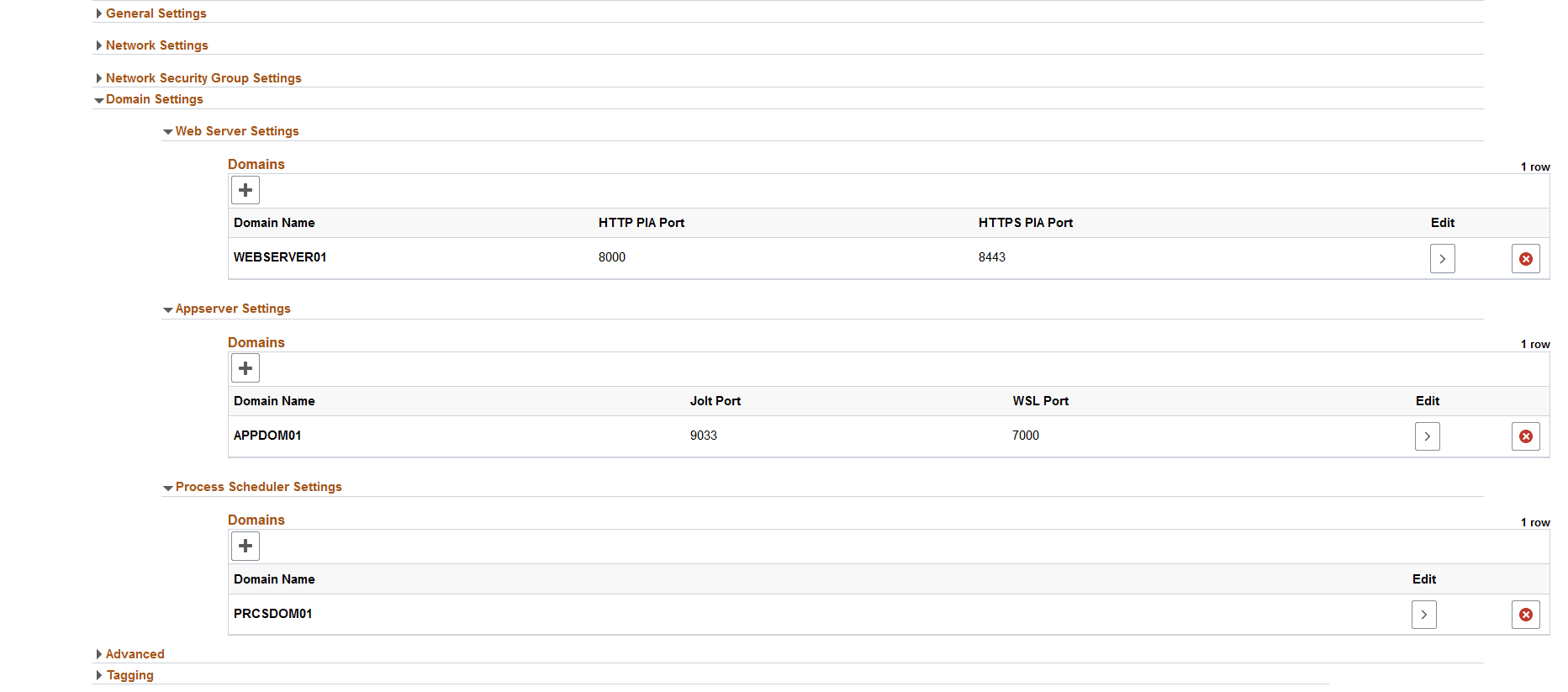 Domain Settings section - Create Environment