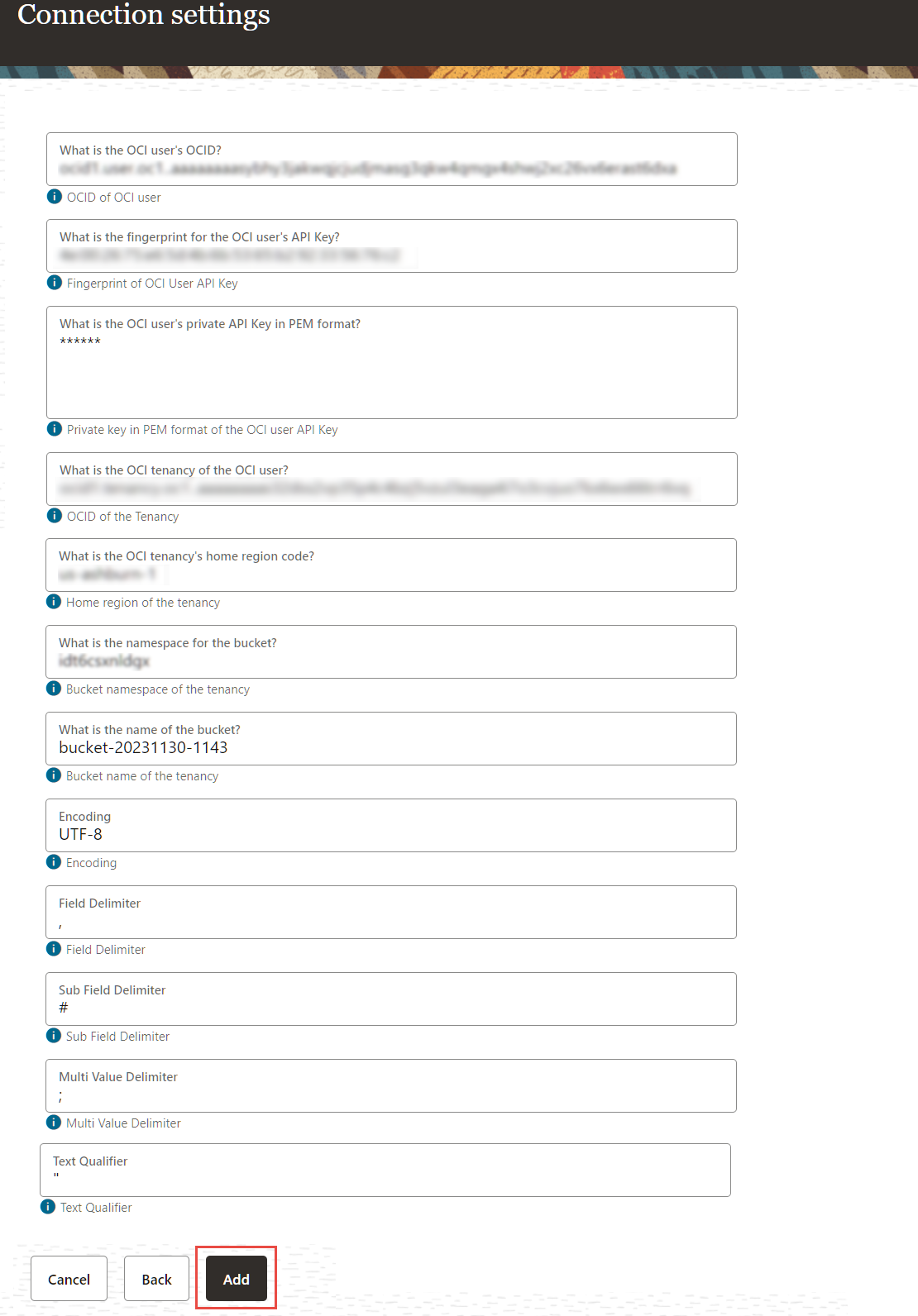 フラット・ファイル画面の構成