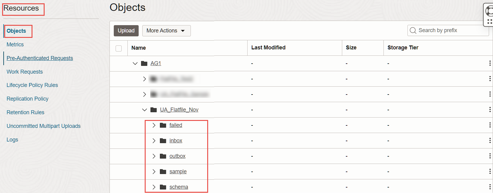 フォルダ構造画面