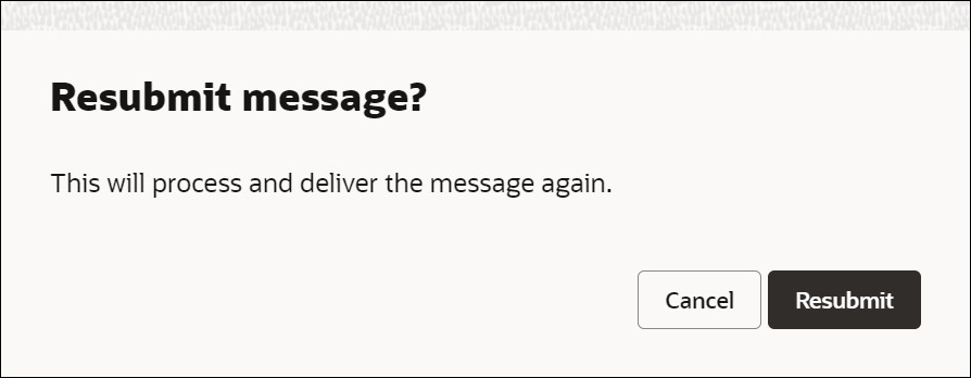 メッセージの再発行ダイアログ。