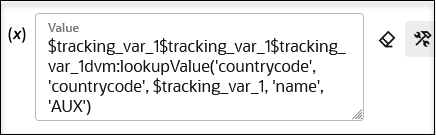 「値」フィールドには、srcValuePlaceHolderを$tracking_var_1に置き換えた式が表示されます。 「値」フィールドには、srcValuePlaceHolderを$tracking_var_1に置き換えた式が表示されます。