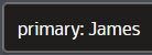 プライマリ:Jamesの検索フィールドの値。
