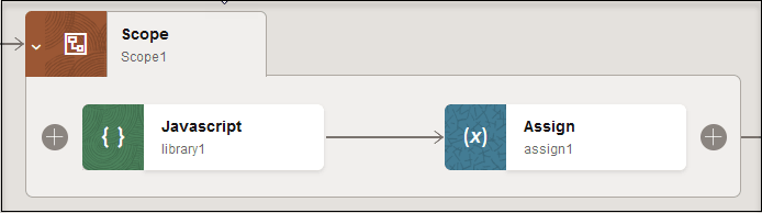 JavaScriptでスコープを設定し、アクションを割当て