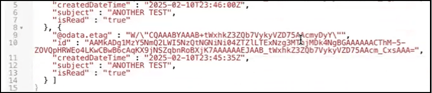 「本文」列と「ヘッダー」列が表示されます。 ヘッダーの内容については、このイメージの上で説明します。 