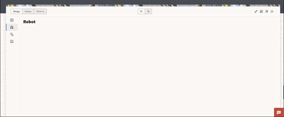 プロジェクトのロボット・ページが空白です