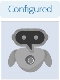 構成済みステータスのロボット