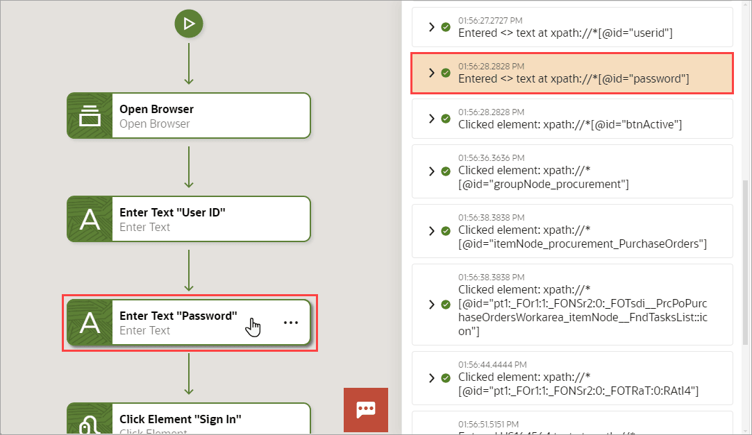 マウスは、パスワードを入力するためのテキスト入力アクションを指します。 アクティビティ・ストリームでは、パスワードを入力するためのレコードが強調表示されます。 マウスは、パスワードを入力するためのテキスト入力アクションを指します。 アクティビティ・ストリームでは、パスワードを入力するためのレコードが強調表示されます。