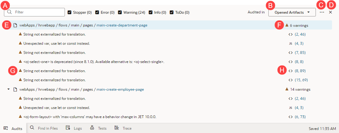 audit-results-vb.pngの説明は以下のとおりです