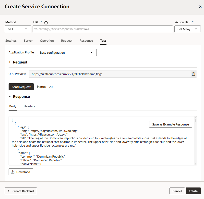 レスポンスの送信ダイアログ