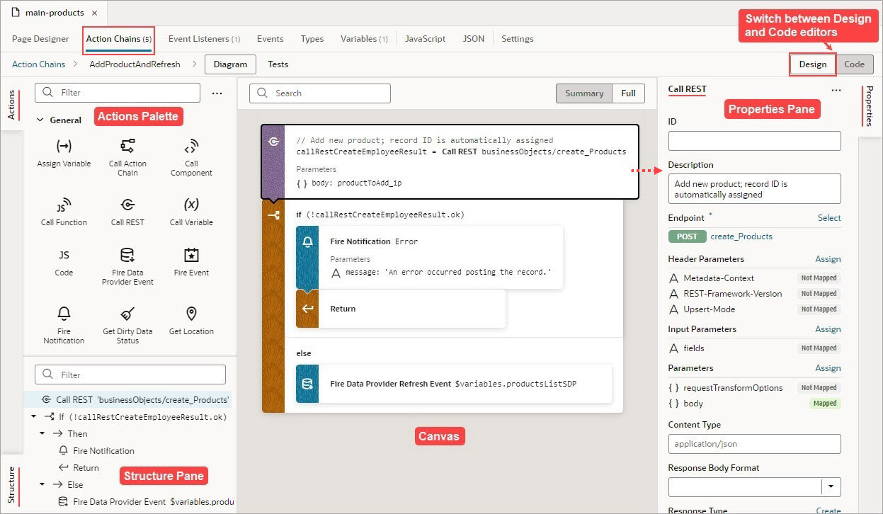 jsac-action-chain-editor-overview.jpgの説明は以下のとおりです