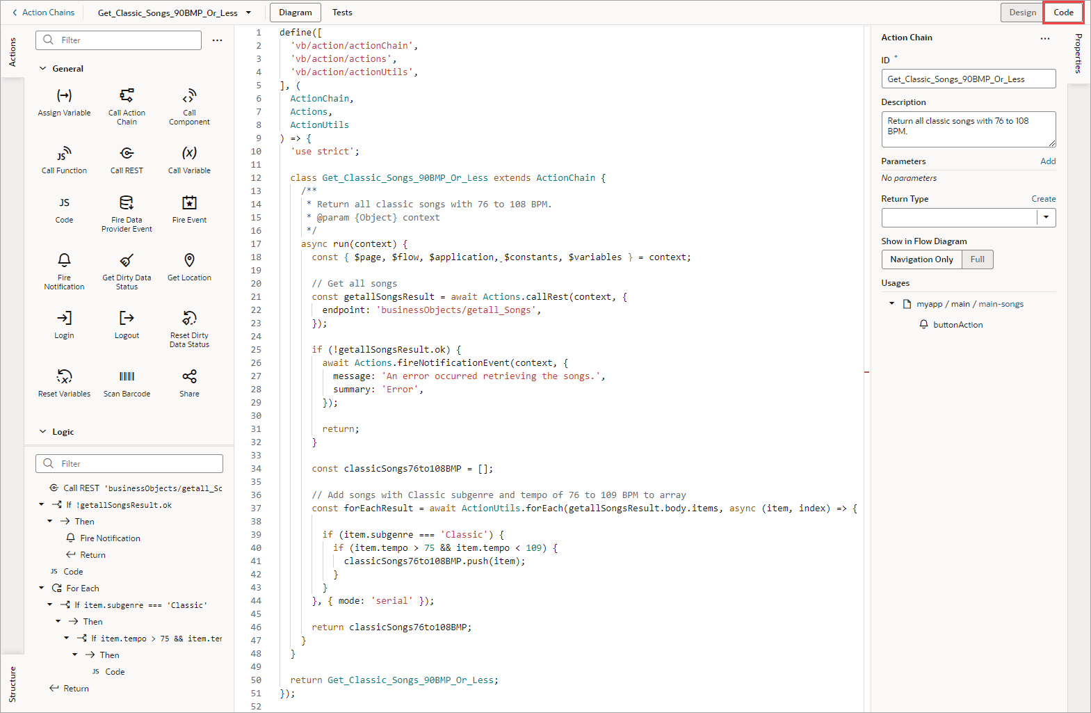 jsac-action-chain-example-code-songs.pngの説明は以下のとおりです