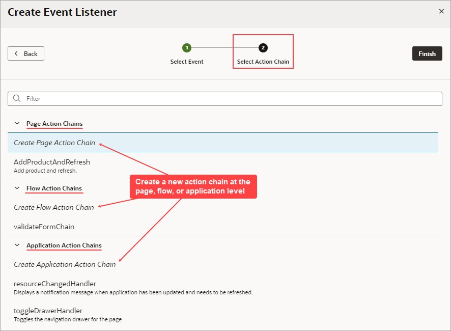 jsac-create-action-chain-wizard.jpgの説明は以下のとおりです