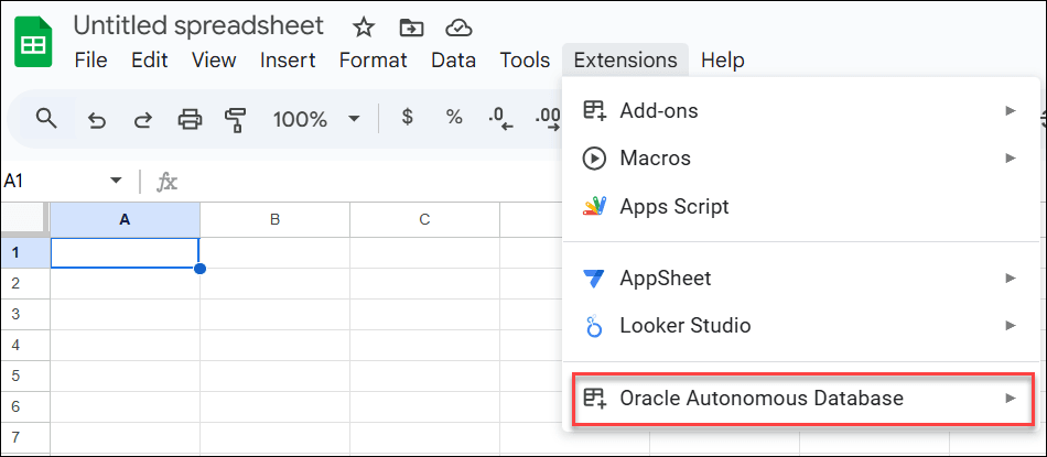 oracle-autonomous-database-menu.pngの説明が続きます