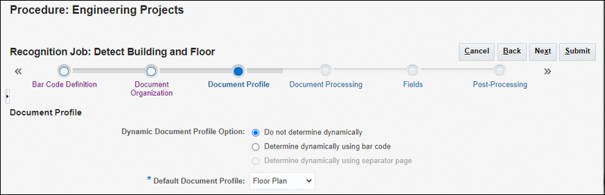 Creating a barcode recognition job. Creating a barcode recognition job.