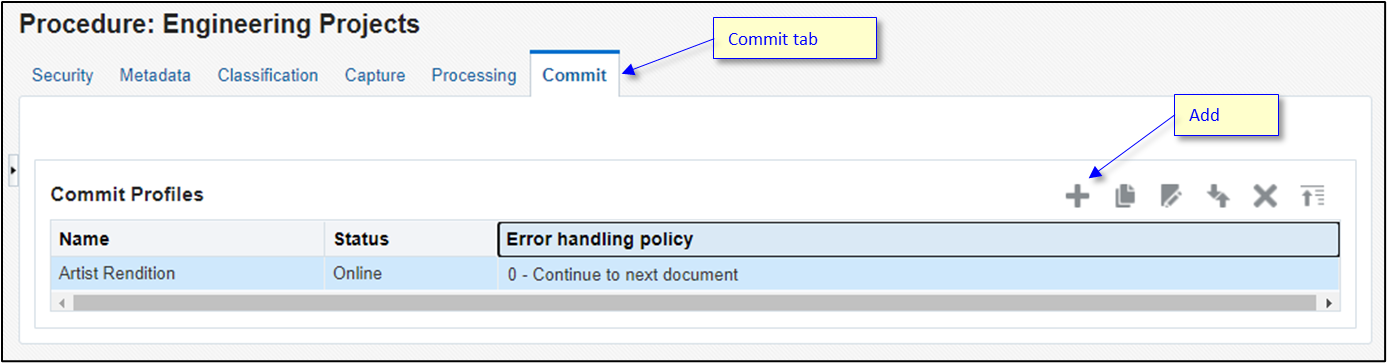Committing floor plan documents to Oracle Content Management. Committing floor plan documents to Oracle Content Management.