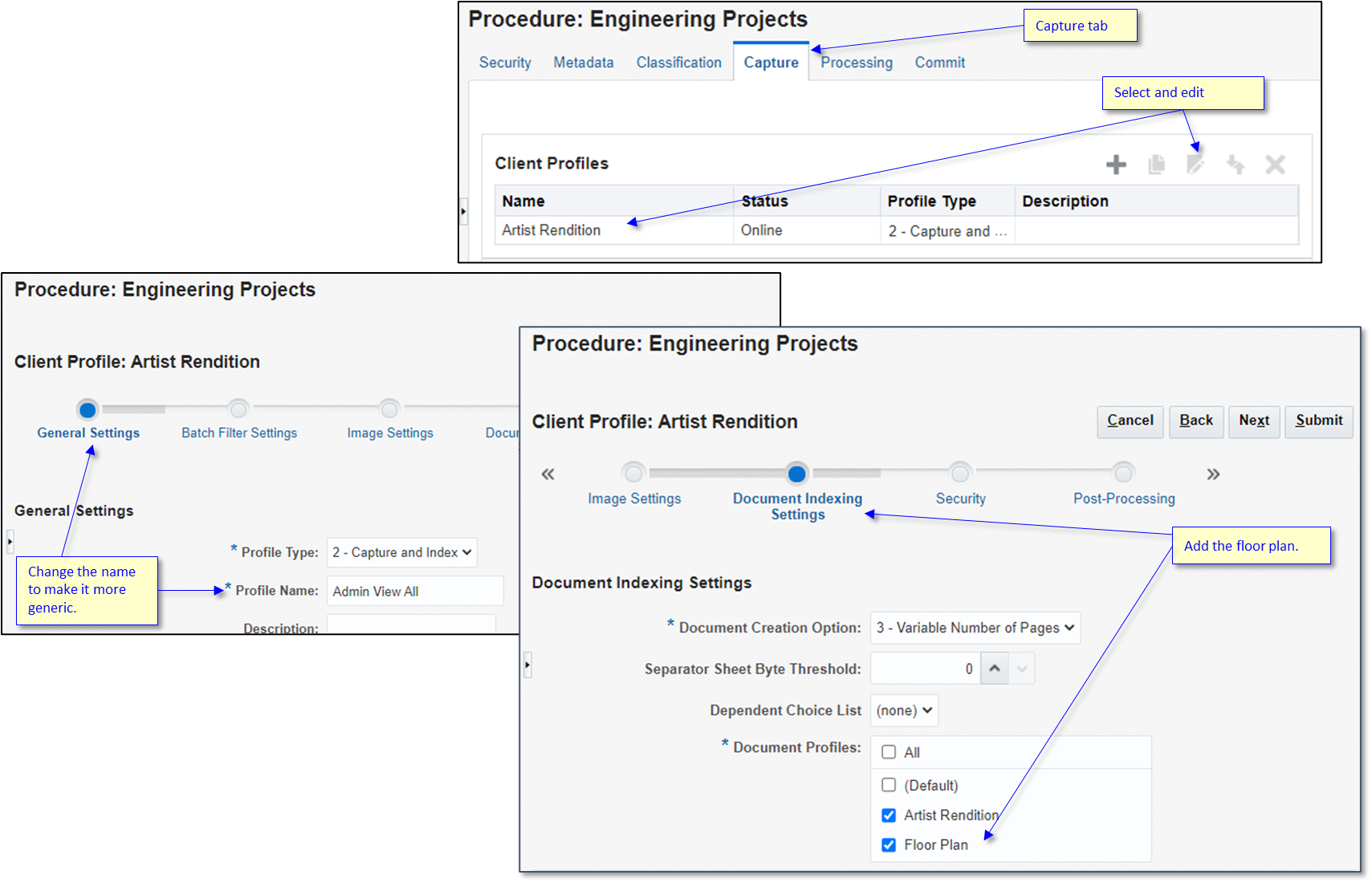 Creating an import job. Creating an import job.