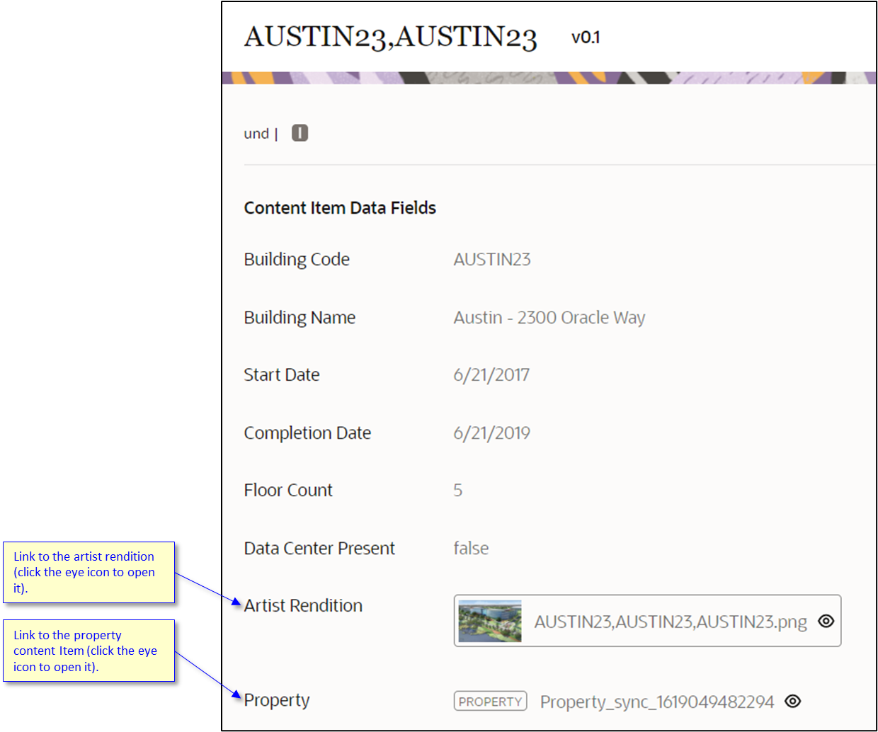 Screenshot of a content item. Screenshot of a content item.