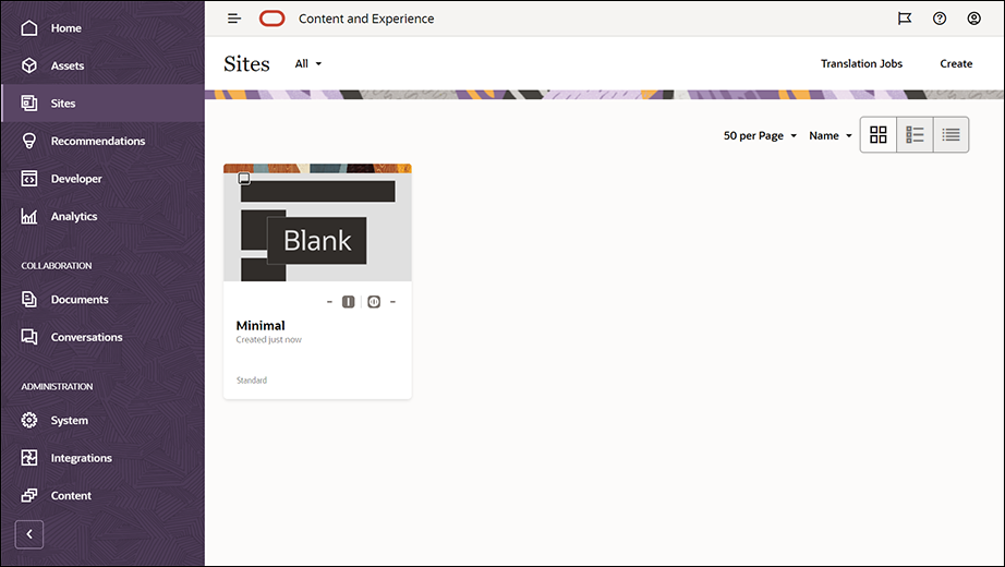 sites_page_minimal.pngの説明は以下のとおりです