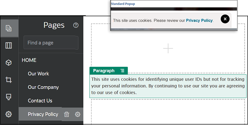 standardprivacypolicypagecontent.pngの説明は以下のとおりです