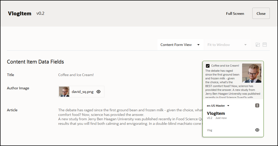 「コンテンツ・アイテム」ページ