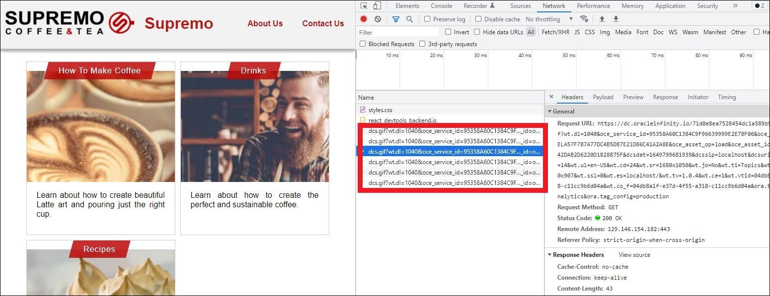 This image shows the network tab. This image shows the network tab.