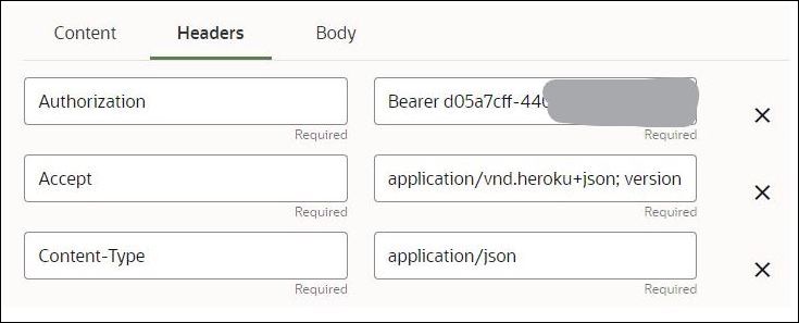 This image shows the outgoing headers for an experience object.