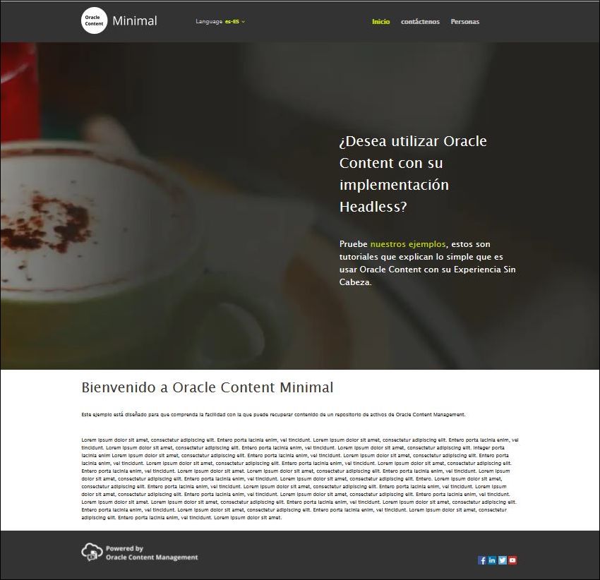 The Spanish home page