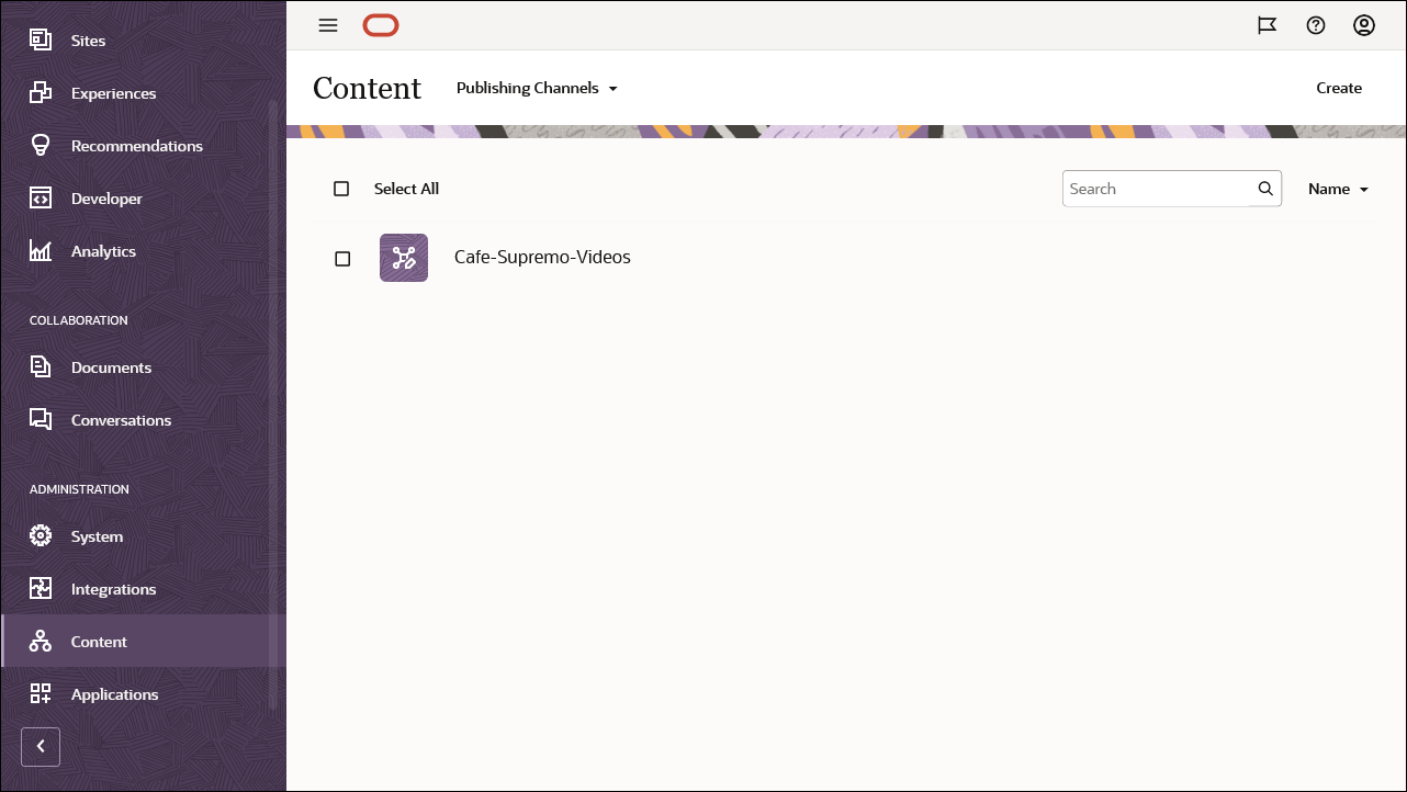 New ‘Video-Hub’ publishing channel included in the list of publishing channels.