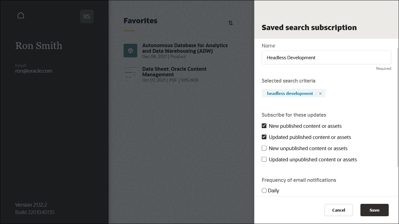 This image shows the edit panel for a saved search, with options to change the search name as well as update notification options. This image shows the edit panel for a saved search, with options to change the search name as well as update notification options.