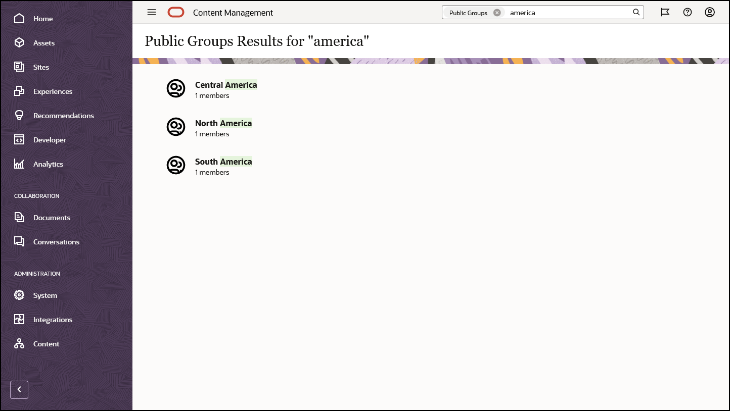 リンクされたトピックで説明されているパブリック・グループ検索