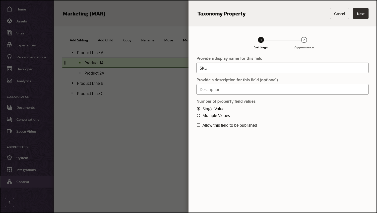 タクソノミ・プロパティ・エディタ(リンクされているトピックを参照)