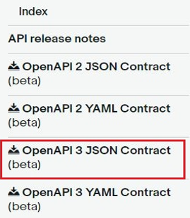 OpenAPI 3 JSON契約(ベータ)