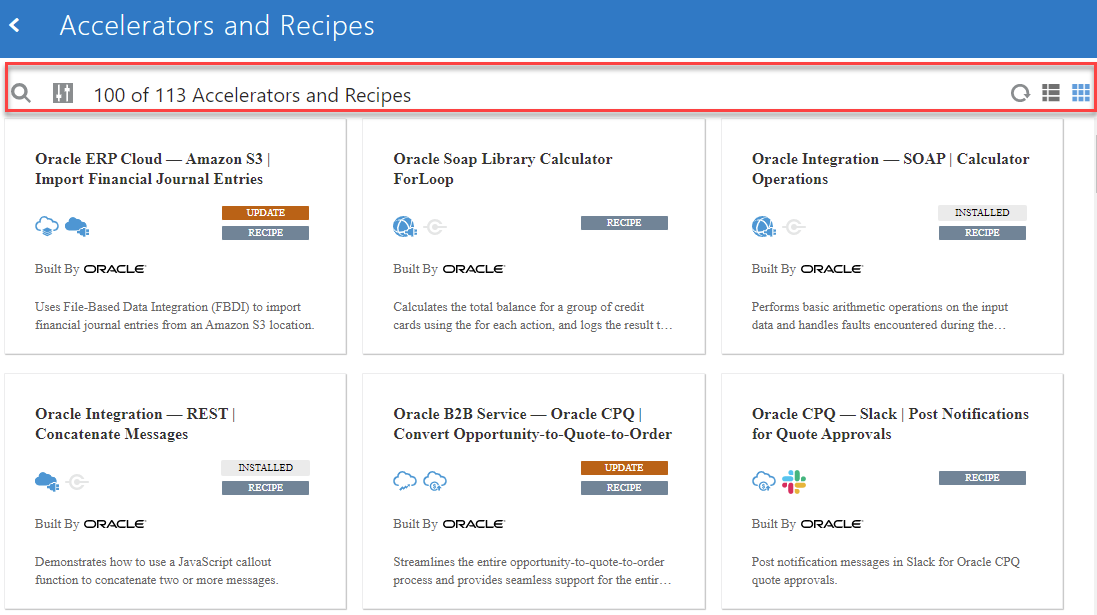 検索、フィルタおよび表示ツール