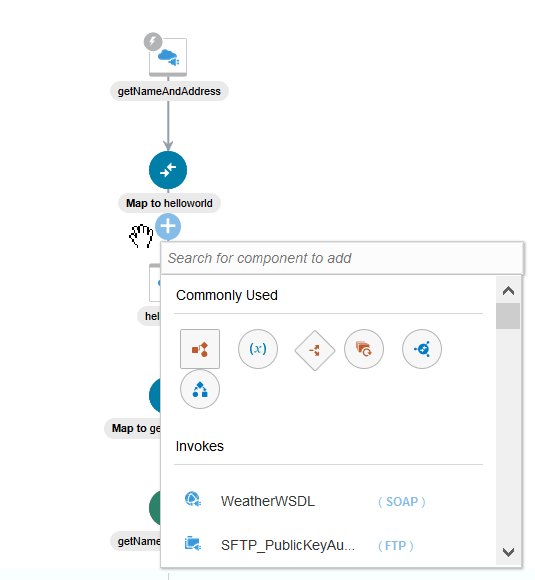 一般的に使用されるヘッダー(およびその選択)があり、ヘッダー(およびその選択)を起動するメニュー。
